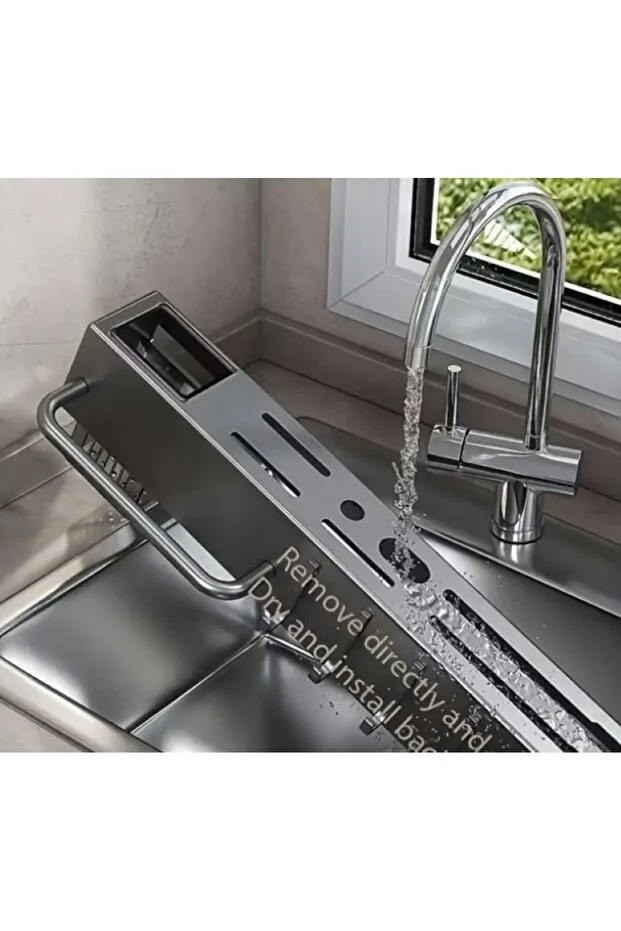 50 cm Mutfak Rafı Organizer Askılık Duvara Monte Kendinden Yapışkanlı Düzenleyici Delmeden Montaj